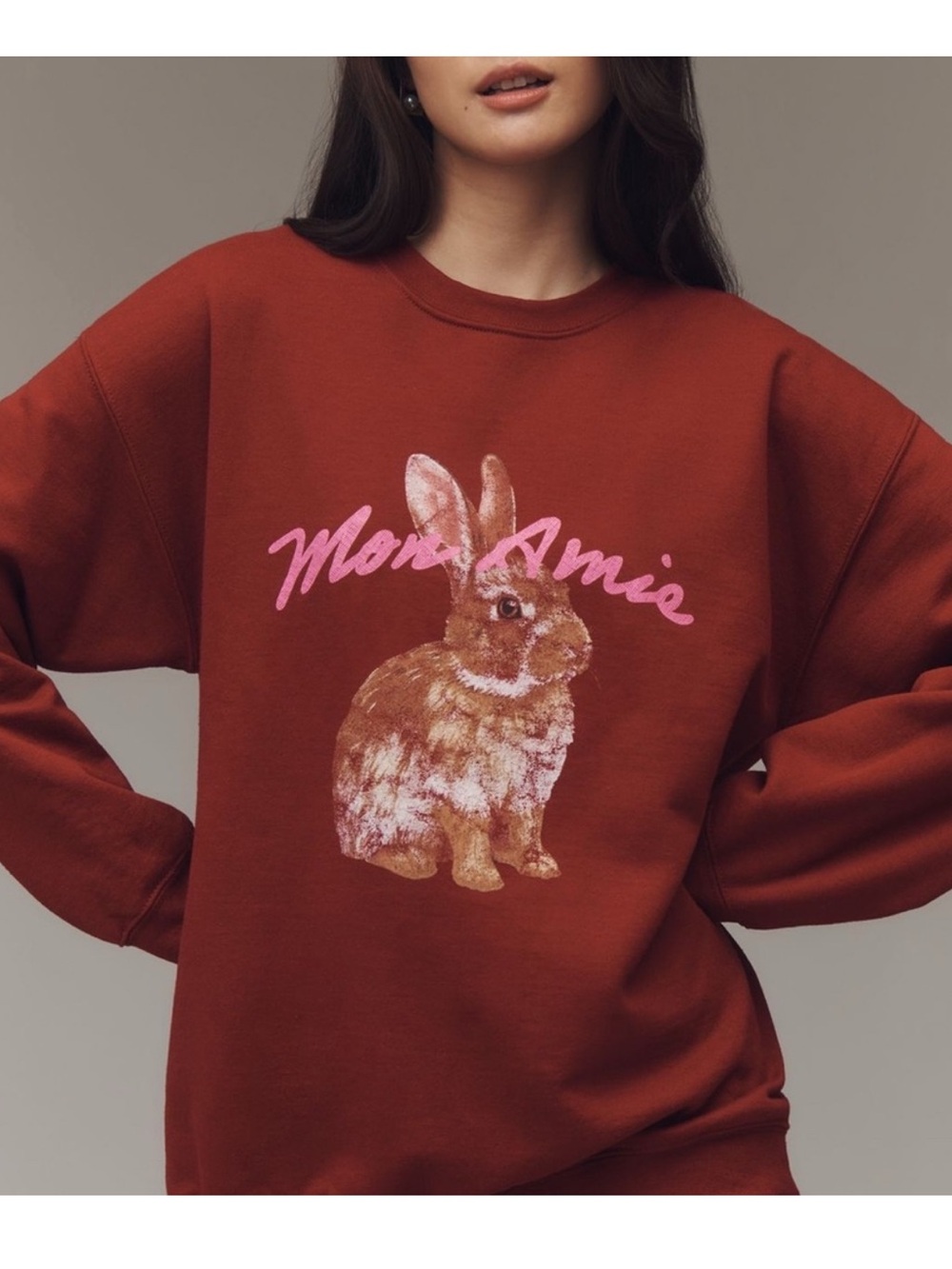 Worn once! By Anthropologie bunny MON AMIE sweatshirt L